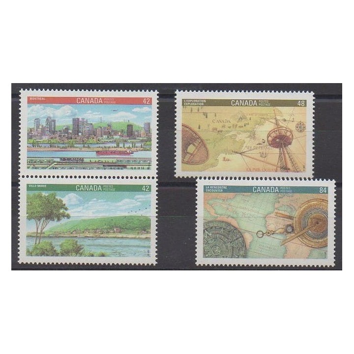 Acheter cette série de timbres du Canada de l'année 1992 (No 1234/1237).