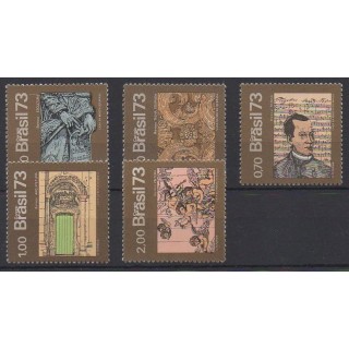 Acheter cette série de timbres du Brésil de l'année 1973 (No 1070/1074).
