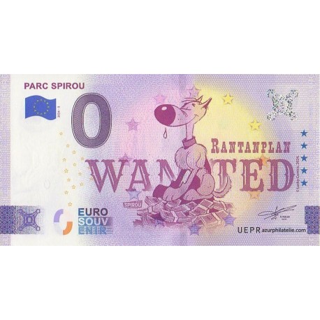 Euro banknote memory - 84 - Parc Spirou - Rantanplan Wanted - 2024-5