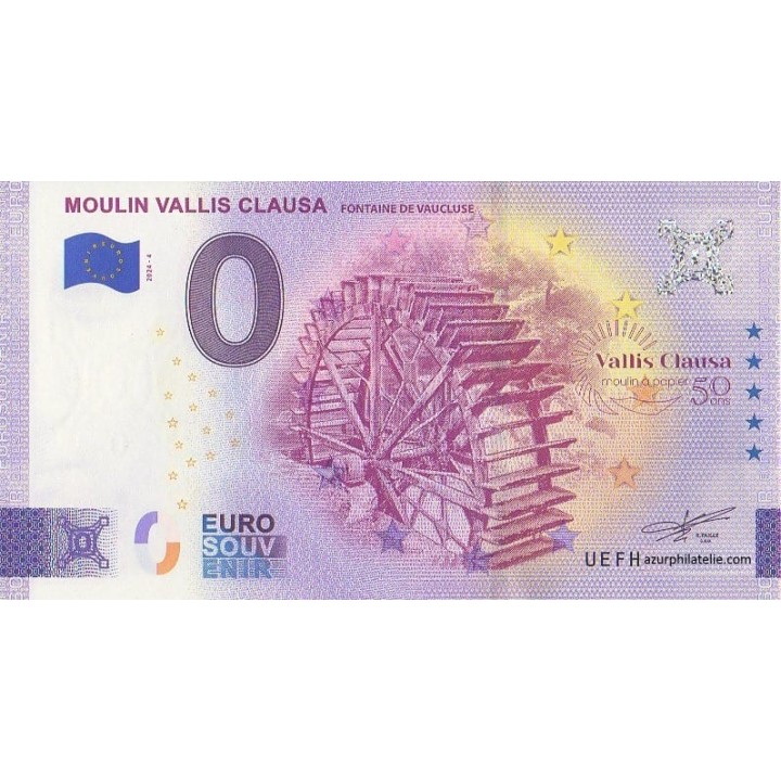 Euro banknote memory - 2024 - Moulin Vallis Clausa - (Vaucluse)