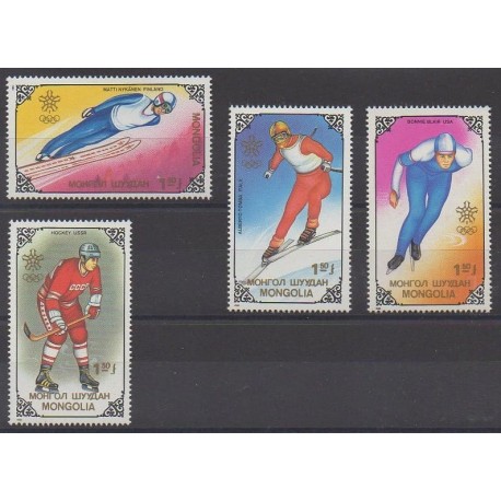 Mongolia - 1988 - Nb 1628/1631 - Winter Olympics