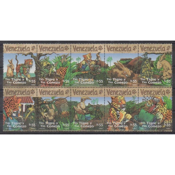 Acheter cette série de timbres du Venezuela de l'année 1997 (No 1918/1927).