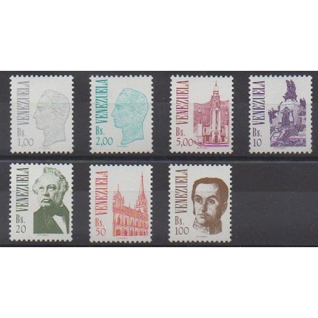 Venezuela - 1993 - No 1615/1621 - Célébrités - Monuments