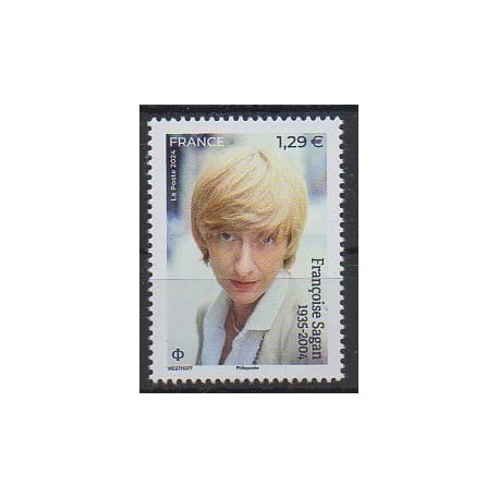 France - Poste - 2024 - Françoise Sagan - Literature