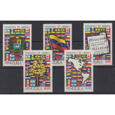 Venezuela - 1972 - Nb 841/845 - Music - Coats of arms - Flags