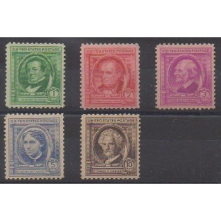 Acheter cette série de timbres des États-Unis de l'année 1940 (No 413/417). - Neuf avec charnière