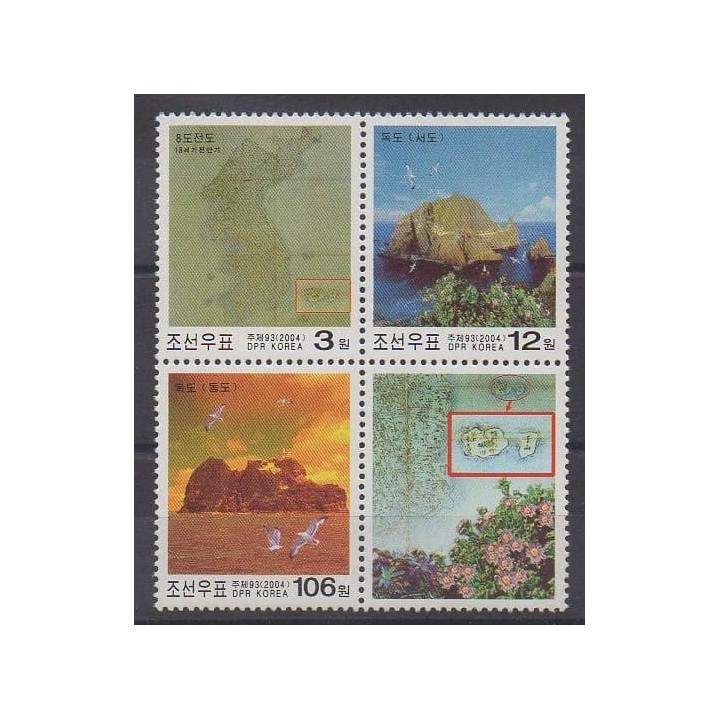 Buy this set of stamps of North Korea of the year 2004 (Nb 3348/3350).