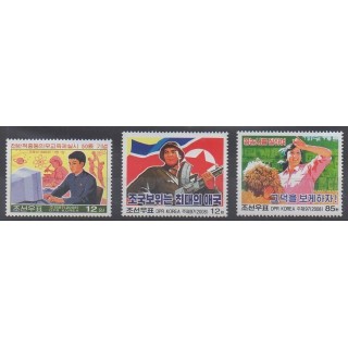 Buy this set of stamps of North Korea of the year 2008 (Nb 3756/3758).