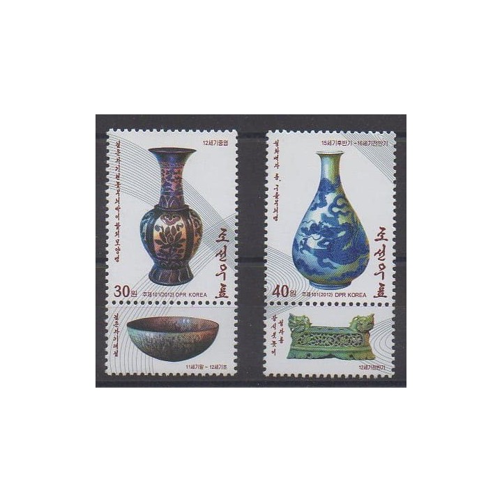 Buy this set of stamps of North Korea of the year 2012 (Nb 4115/4116).