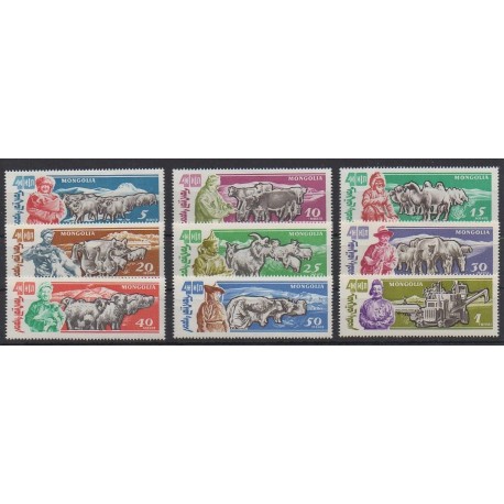 Mongolia - 1961 - Nb 209/217 - Mamals