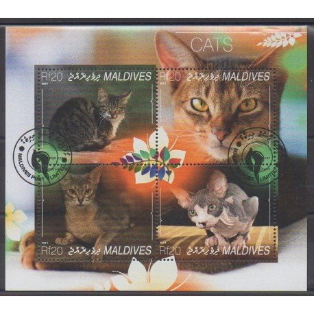 Maldives - 2014 - Nb 4497/4500 - Cats - Used