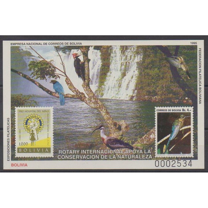 Acheter ce bloc-feuillet de Bolivie de l'année 1995 (No BF186).
