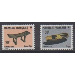 Polynésie - Timbres-Taxe - 1987 - No T8/T9 - Artisanat ou métiers