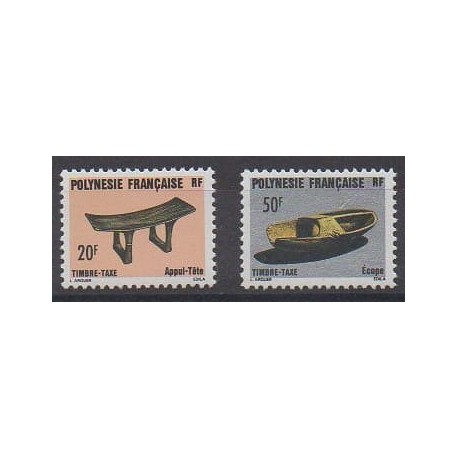 Polynésie - Timbres-Taxe - 1987 - No T8/T9 - Artisanat ou métiers