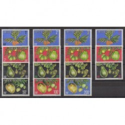 Polynésie - Timbres de service - 1977 - No S1(A)/S15(A) - Fruits ou légumes