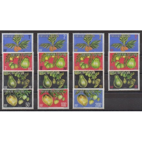 Polynésie - Timbres de service - 1977 - No S1(A)/S15(A) - Fruits ou légumes