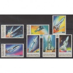 Mongolie - 1989 - No 1643/1649 - Espace