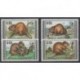 Mongolia - 1989 - Nb 1632/1635 - Mamals - Endangered species - WWF