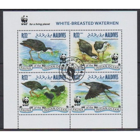 Maldives - 2013 - Nb 4075/4078 - Birds - Endangered species - WWF - Used