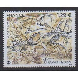 France - Poste - 2024 - La grotte Chauvet - Peinture