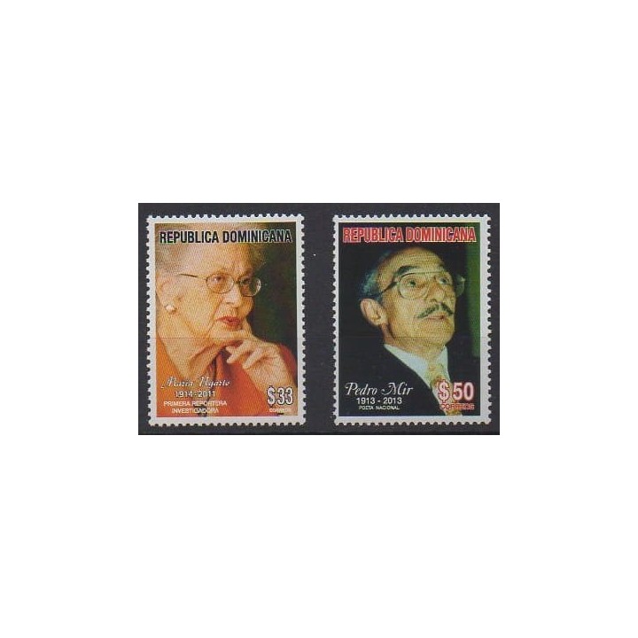 Acheter cette série de timbres de la République Dominicaine  de l'année 2013 (No 1752/1753).
