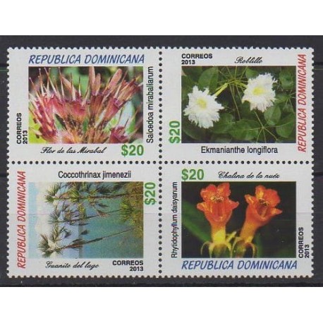 Dominicaine (République) - 2014 - No 1806/1809 - Fleurs