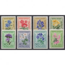 Mongolie - 1960 - No 163/170 - Fleurs