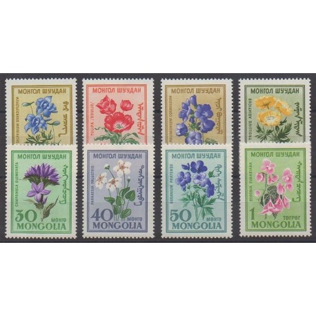 Mongolia - 1960 - Nb 163/170 - Flowers