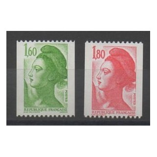 Stamps - France - Varieties - 1982 - Nb 2222a/2223a