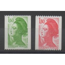 France - Varieties - 1982 - Nb 2222a/2223a