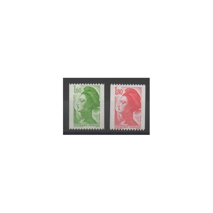 Stamps - France - Varieties - 1982 - Nb 2222a/2223a