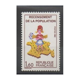 Stamps - France - Varieties - 1982 - Nb 2202a