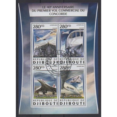 Djibouti - 2016 - Nb 1067/1070 - Planes - Used