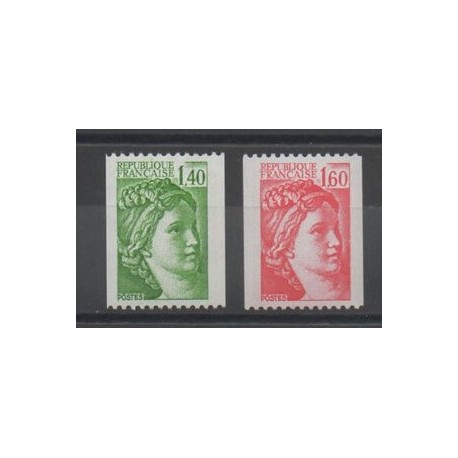 France - Varieties - 1981 - Nb 2157a/2158a