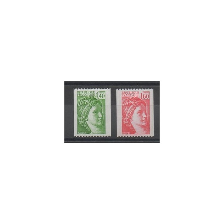 Stamps - France - Varieties - 1981 - Nb 2157a/2158a