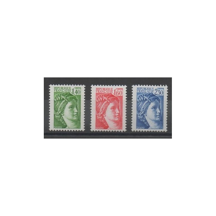 Stamps - France - Varieties - 1981 - Nb 2154/2156