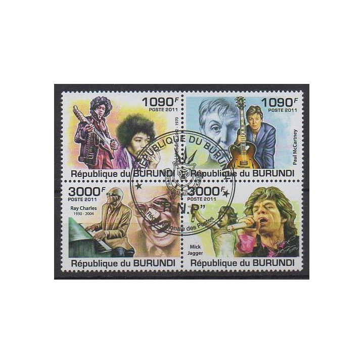 Buy this set of stamps of Burundi of the year 2011 (Nb 1297/1300). - Used