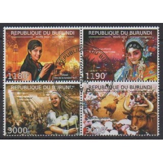 Buy this set of stamps of Burundi of the year 2012 (Nb 1656/1659). - Used