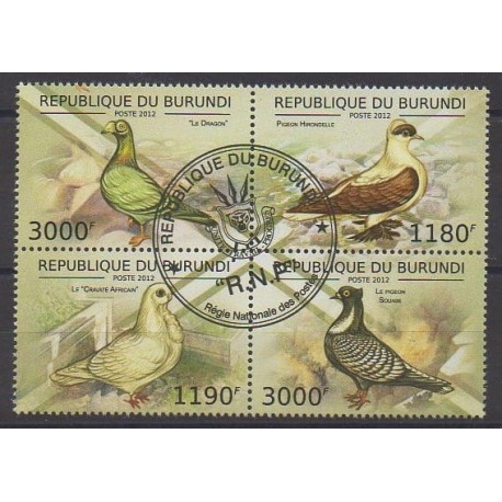 Burundi - 2012 - No 1692/1695 - Oiseaux - Oblitérés