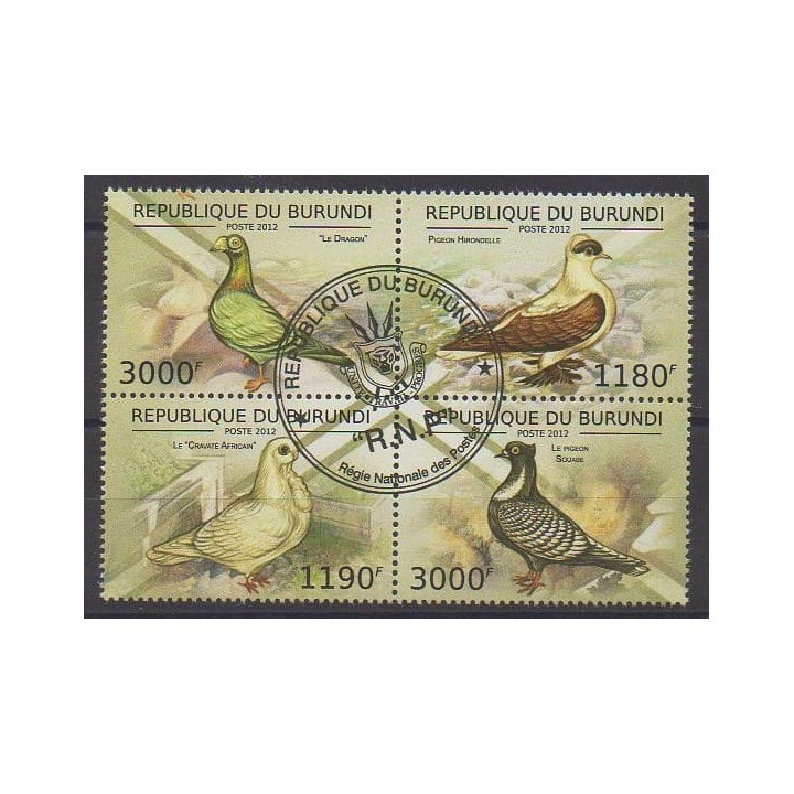 Buy this set of stamps of Burundi of the year 2012 (Nb 1692/1695). - Used
