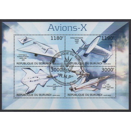 Burundi - 2012 - No 1898/1901 - Aviation - Oblitérés