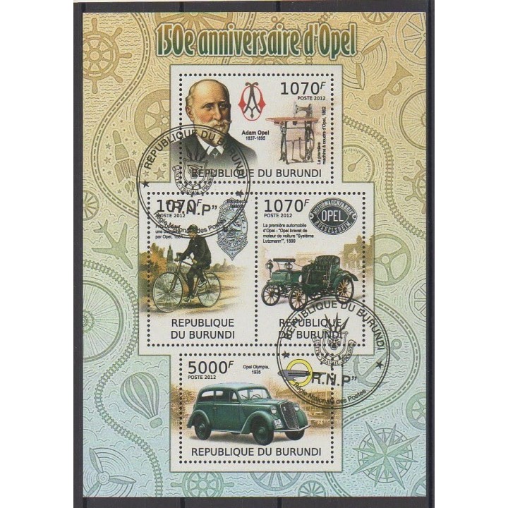 Acheter cette série de timbres du Burundi de l'année 2012 (No 1481/1484). - Oblitéré
