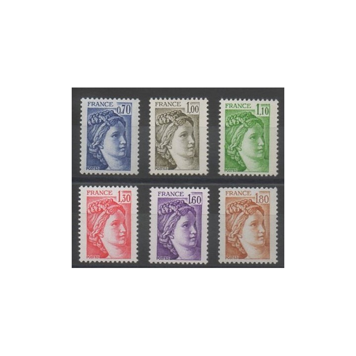 Timbres - France - Variétés - 1979 - No 2056b/2061b