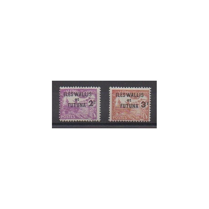 Acheter cette série de timbres de Wallis et Futuna de l'année 1927 (No T9/T10). - Neuf avec charnière
