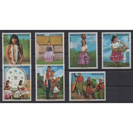 Paraguay - 1974 - No 1360/1366 - Costumes - Tourisme