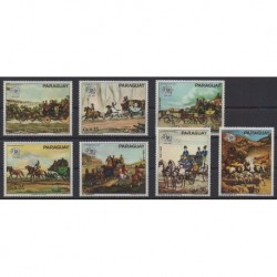 Paraguay - 1974 - Nb 1374/1380 - Paintings - Postal Service