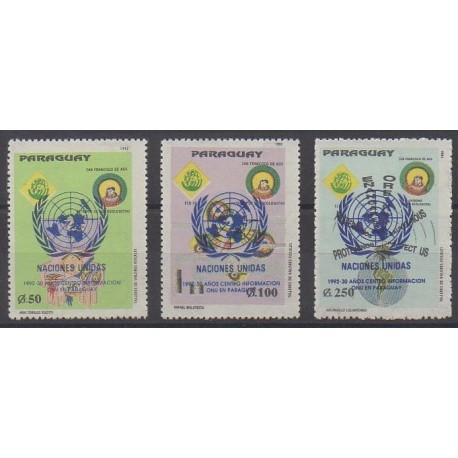 Paraguay - 1992 - Nb 2596/2598 - United Nations