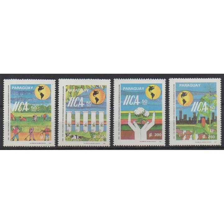 Acheter cette série de timbres du Paraguay de l'année 1992 (No 2605/2608).