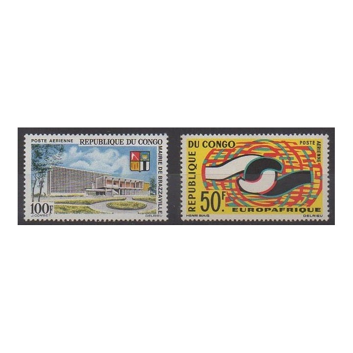 Acheter ces timbres de la République du Congo de l'année 1965 (No PA26/PA27).