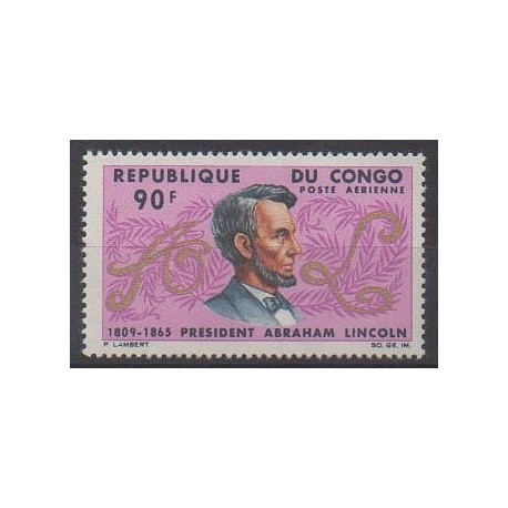 Congo (République du) - 1966 - No PA37 - Célébrités